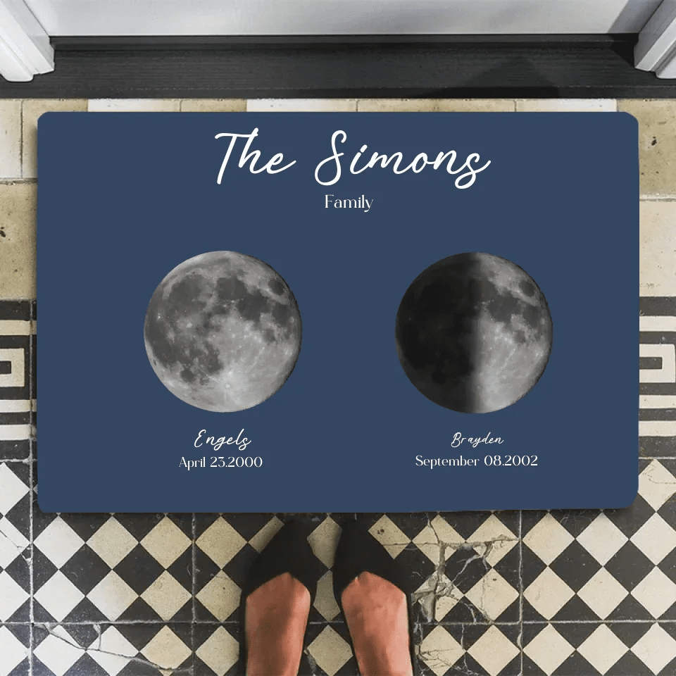 Personalised Moon Nightsky Doormat 734456 - D - DiyGiftly