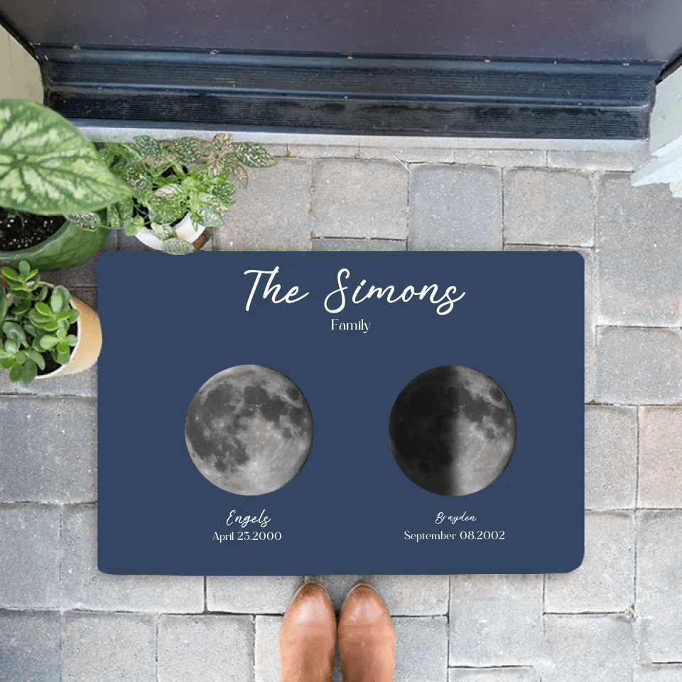 Personalised Moon Nightsky Doormat 734456 - D - DiyGiftly