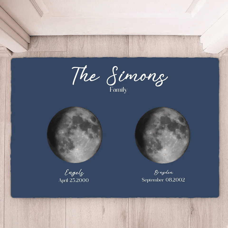 Personalised Moon Nightsky Doormat 734456 - D - DiyGiftly