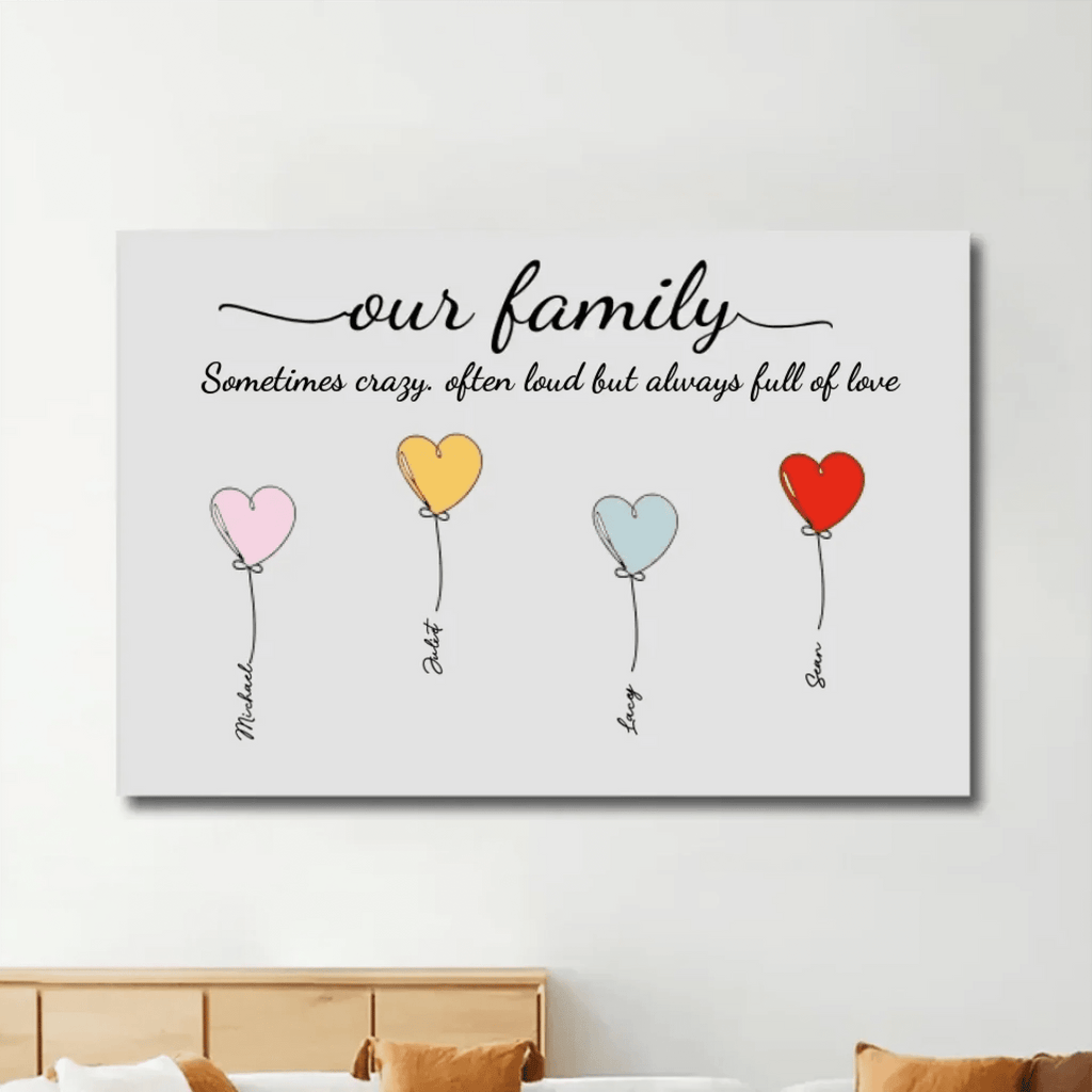 Personalised Our Family Print Framed Family Portrait Print Digital Family Home Wall Art Family Gifts for Mothers 742696 - 743204 - DiyGiftly