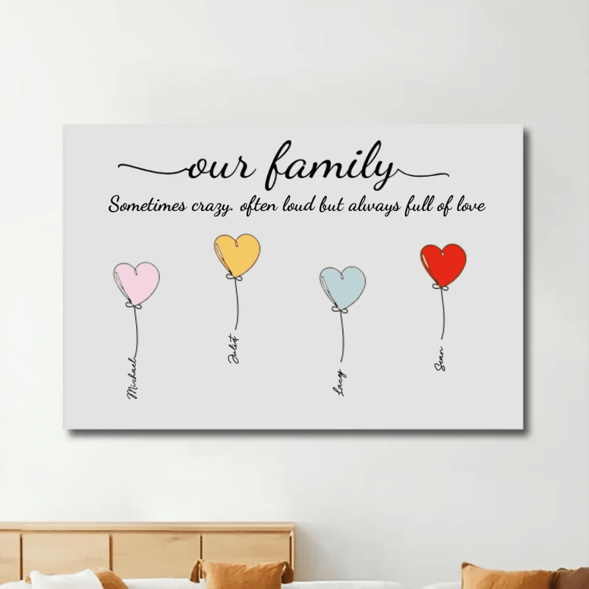 Personalised Our Family Print Framed Family Portrait Print Digital Family Home Wall Art Family Gifts for Mothers 742696 - 743204 - DiyGiftly