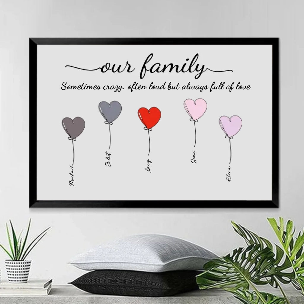 Personalised Our Family Print Framed Family Portrait Print Digital Family Home Wall Art Family Gifts for Mothers 742696 - 743204 - DiyGiftly