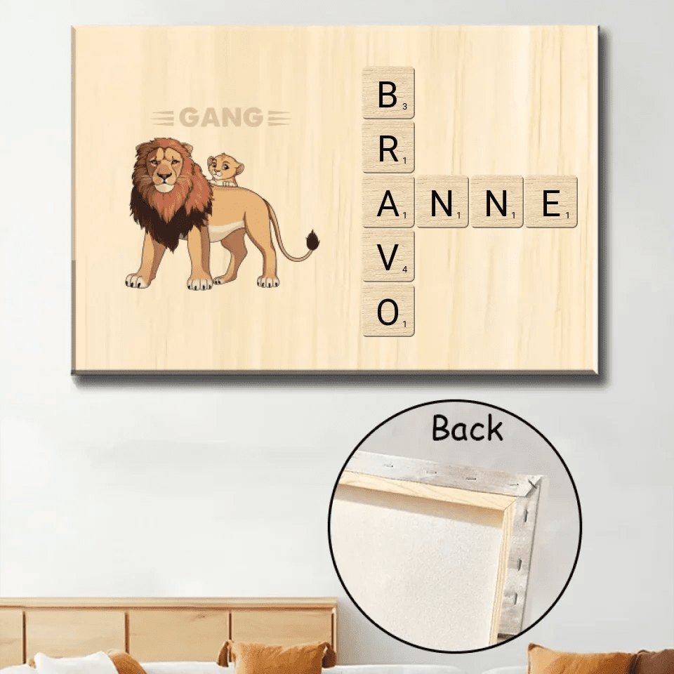 Personalised The Gang Of Dad Canvas - Custom Canvas & Poster - Wood Framed Canvas & Framed Poster 753251 - 753974 - DiyGiftly