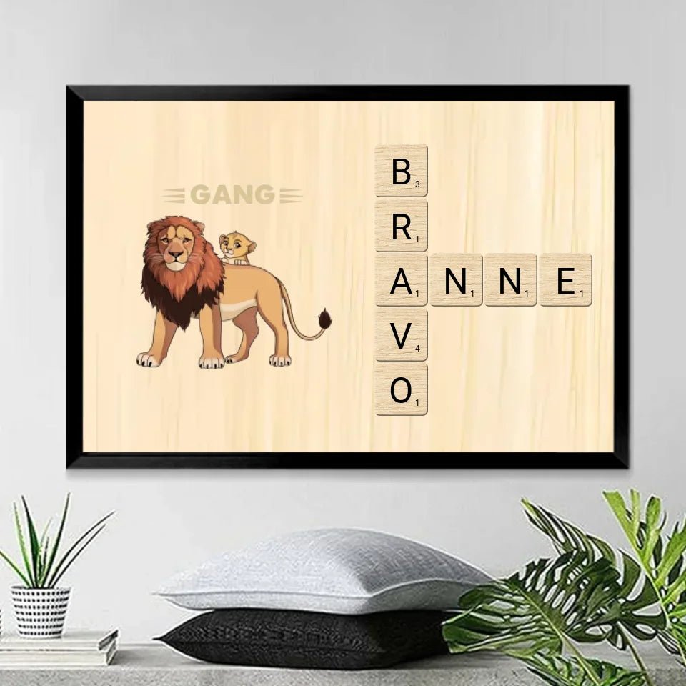 Personalised The Gang Of Dad Canvas - Custom Canvas & Poster - Wood Framed Canvas & Framed Poster 753251 - 753974 - DiyGiftly
