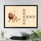 Personalised The Gang Of Dad Canvas - Custom Canvas & Poster - Wood Framed Canvas & Framed Poster 753251 - 753974 - DiyGiftly