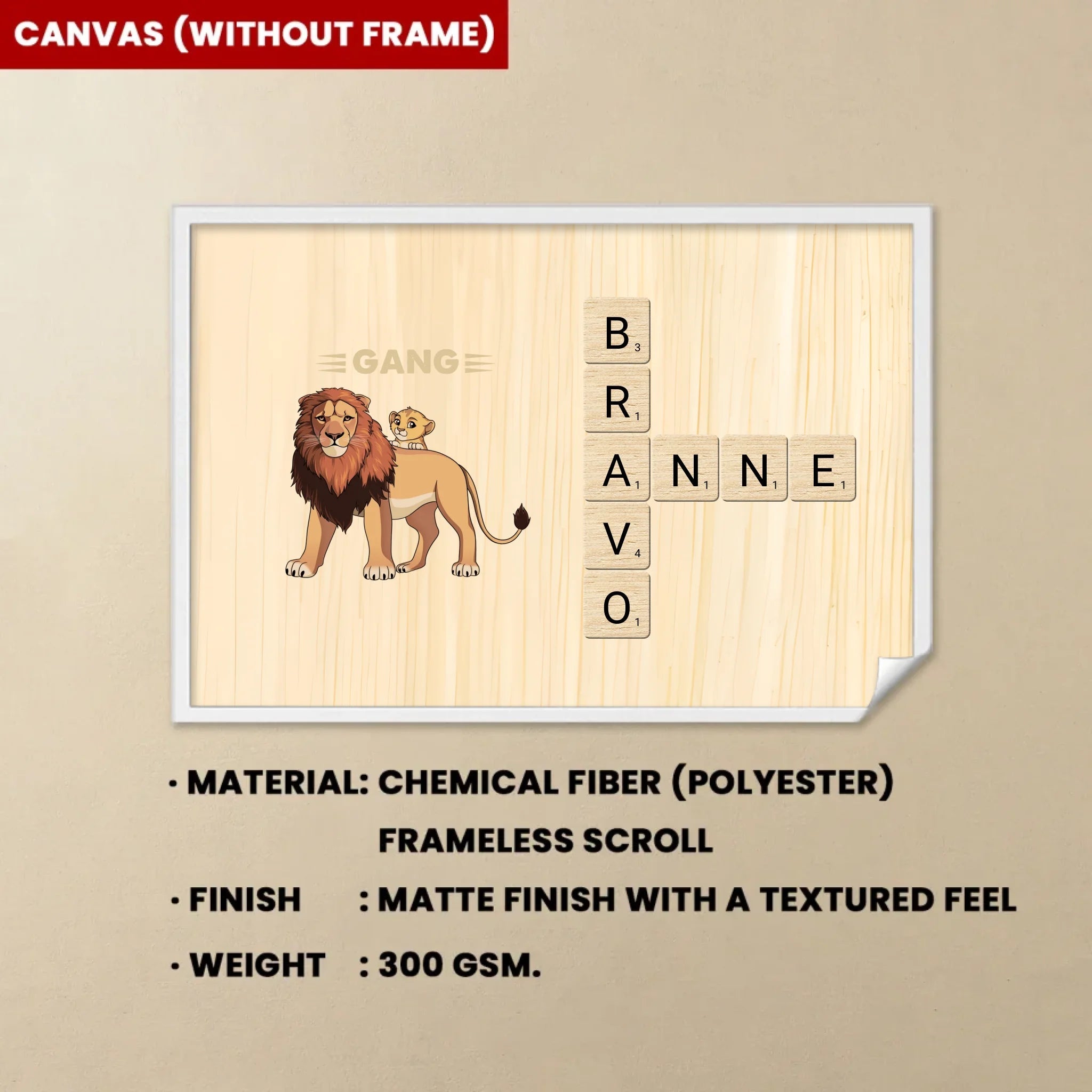 Personalised The Gang Of Dad Canvas - Custom Canvas & Poster - Wood Framed Canvas & Framed Poster 753251 - 753974 - DiyGiftly