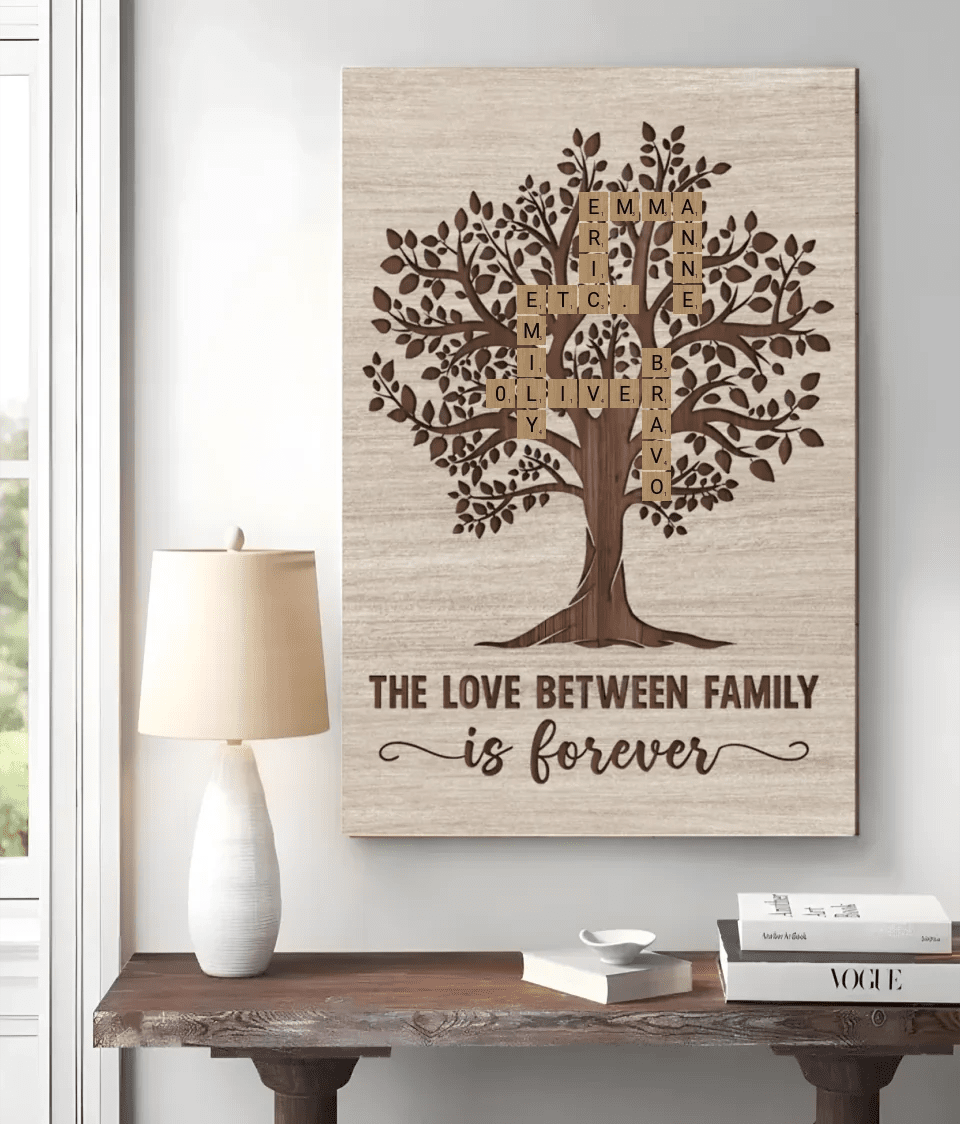 Personalised The Love Between Family Tree Canvas 753957 - 753958 - DiyGiftly
