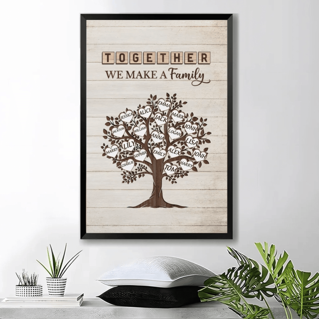 custom name wooden canvas print keepsake for living room decor