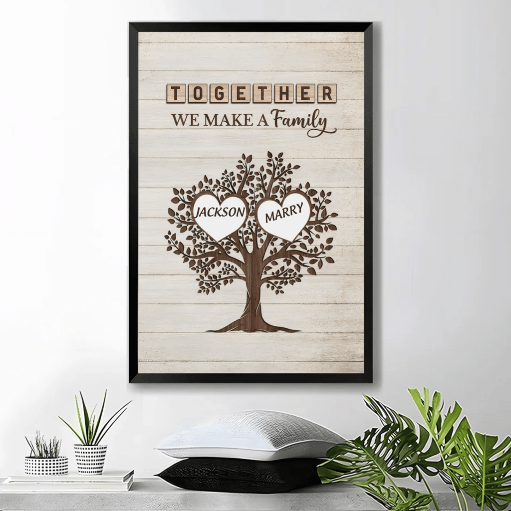 custom name wooden canvas print as a new home gift
