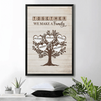 custom name wooden canvas print for living room decor