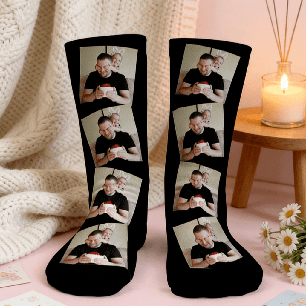 personalize family photo sock custom photo socks memory gift for socks for dad personalized gift