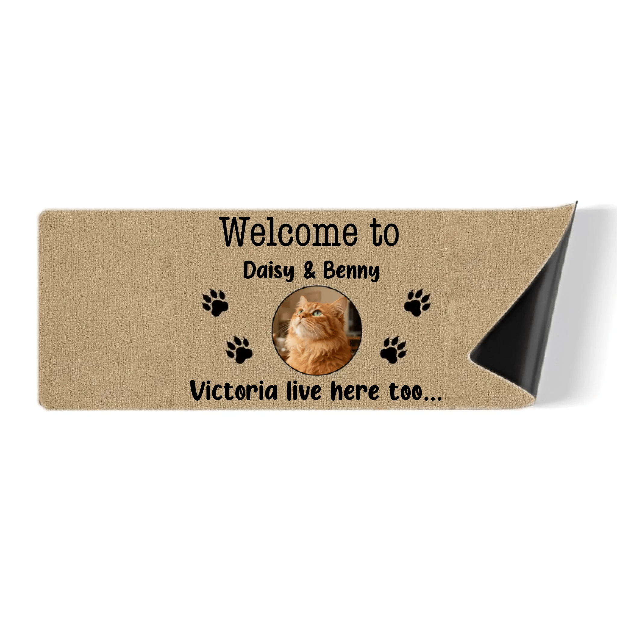 Personalized 1 - 3 Pet Photos Collage Paw Print Welcome to Non - Slip Runner Rugs with Text Housewarming Birthday Gift for Pet Lovers 1031429 - DiyGiftly