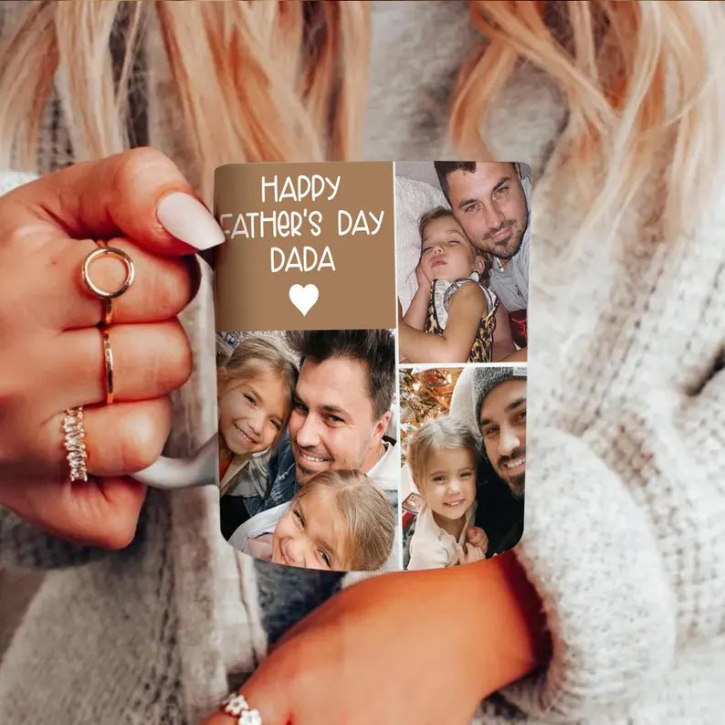 Personalized 1st Father's Day Gift For Dad, Custom Photo Collage Coffee Mug, Custom Family Photo Ceramic Mug, Gift For Husband, New Dad Gift 24109312 - DiyGiftly