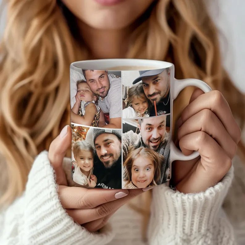 Personalized 1st Father's Day Gift For Dad, Custom Photo Collage Coffee Mug, Custom Family Photo Ceramic Mug, Gift For Husband, New Dad Gift 24109312 - DiyGiftly