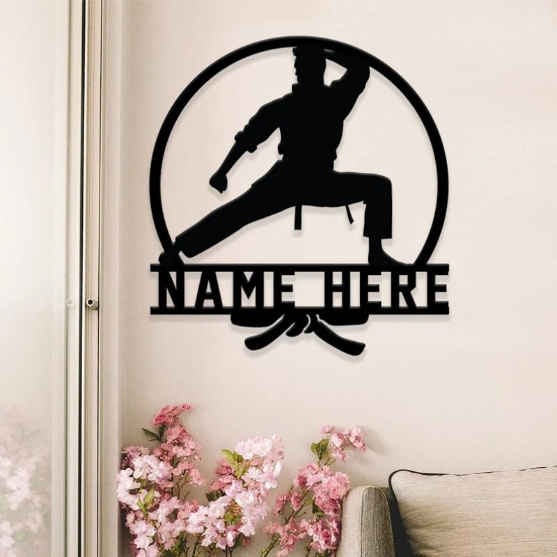 Personalized 25 Karate Stances Design Metal Sign – Custom Martial Arts Wall Art with LED Light, Educational and Decorative Metal Sign for Dojo, Home Gym, or Kids’ Martial Arts Room, Unique Gift for Karate Students and Enthusiasts 44519680 - DiyGiftly