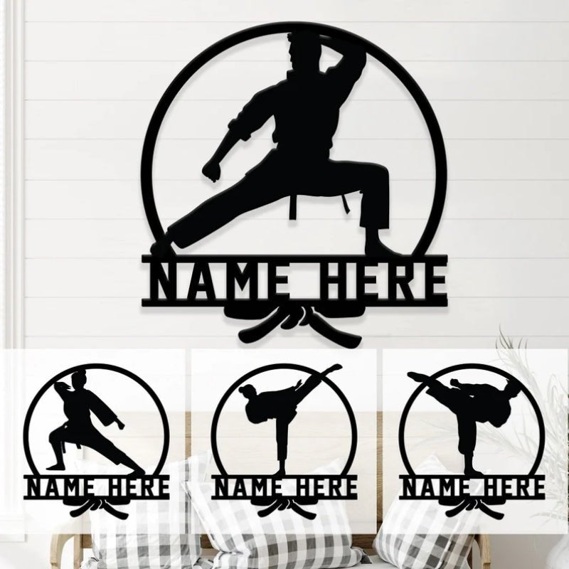 Personalized 25 Karate Stances Design Metal Sign – Custom Martial Arts Wall Art with LED Light, Educational and Decorative Metal Sign for Dojo, Home Gym, or Kids’ Martial Arts Room, Unique Gift for Karate Students and Enthusiasts 44519680 - DiyGiftly