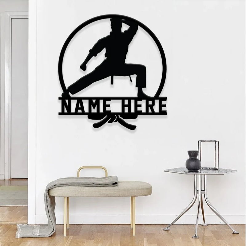 Personalized 25 Karate Stances Design Metal Sign – Custom Martial Arts Wall Art with LED Light, Educational and Decorative Metal Sign for Dojo, Home Gym, or Kids’ Martial Arts Room, Unique Gift for Karate Students and Enthusiasts 44519680 - DiyGiftly