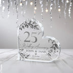Personalized 25th Anniversary Gift, Silver Wedding Anniversary Gift, 25th Anniversary Plaque, Gift for Husband, Gift for Wife, Couple Gifts 065792 - DiyGiftly