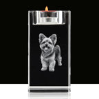 Personalized Photo Their Light Still Shines Crystal Candle Holder