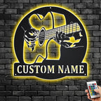 Personalized Acoustic Guitar Metal Wall Art – Custom Music Room Decor, Custom Guitar Wall Sign, Unique Gift for Guitarists & Music Lovers 65993728 - DiyGiftly