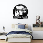 Personalized Acoustic Guitar Metal Wall Art – Custom Music Room Decor, Custom Guitar Wall Sign, Unique Gift for Guitarists & Music Lovers 65993728 - DiyGiftly