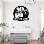 Personalized Acoustic Guitar Metal Wall Art – Custom Music Room Decor, Custom Guitar Wall Sign, Unique Gift for Guitarists & Music Lovers 65993728 - DiyGiftly