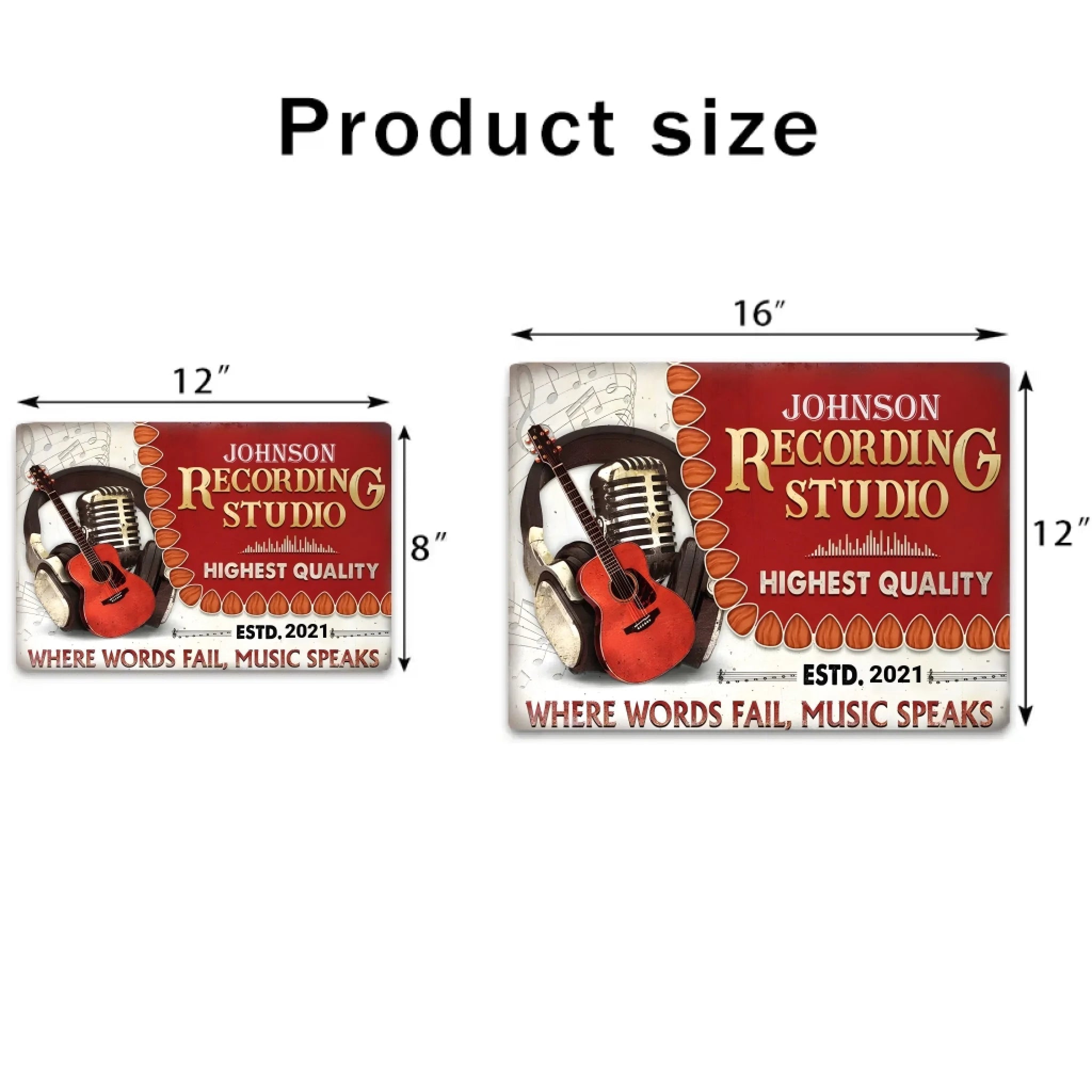 Personalized Acoustic Guitar Where WordsCustomized Classic Metal signs 751891 - 751905 - DiyGiftly