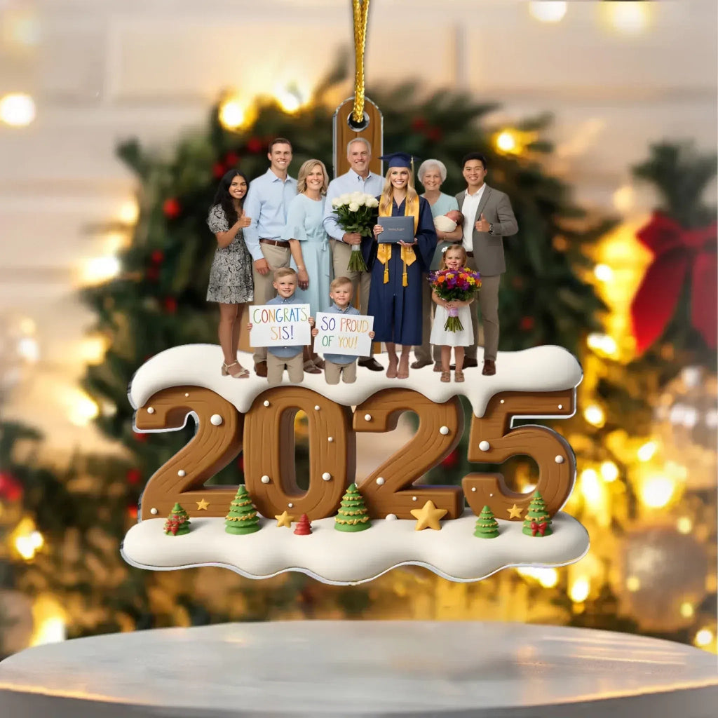 custom photo acrylic photo ornament christmas gift