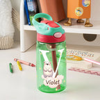 Personalized Adorable Forest Animal 16 oz Kid Water Bottle with Name and Silicone Straw Birthday Back to School Gift for Boys Girls 36335872 - DiyGiftly