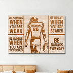 Personalized America Football Player Poster - Custom Name And Number - Birthday Gift 748453 - 748456 - DiyGiftly