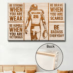 Personalized America Football Player Poster - Custom Name And Number - Birthday Gift 748453 - 748456 - DiyGiftly