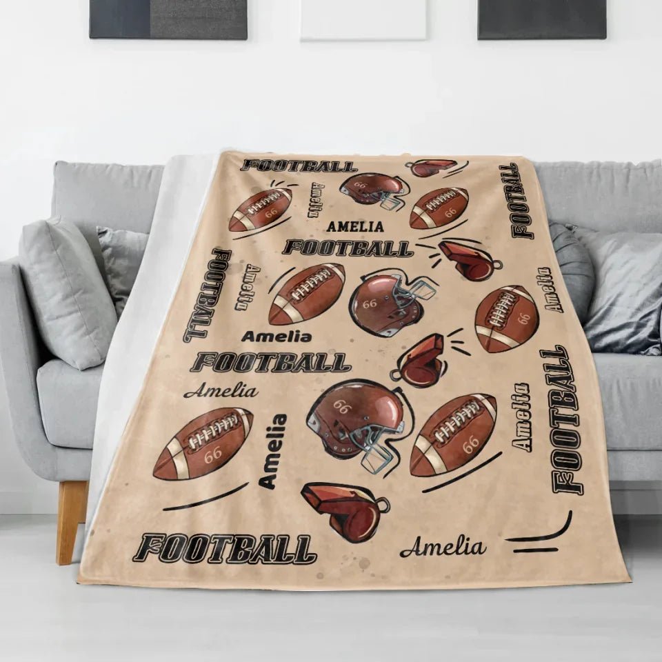 Personalized American football blanket 742478 - DiyGiftly