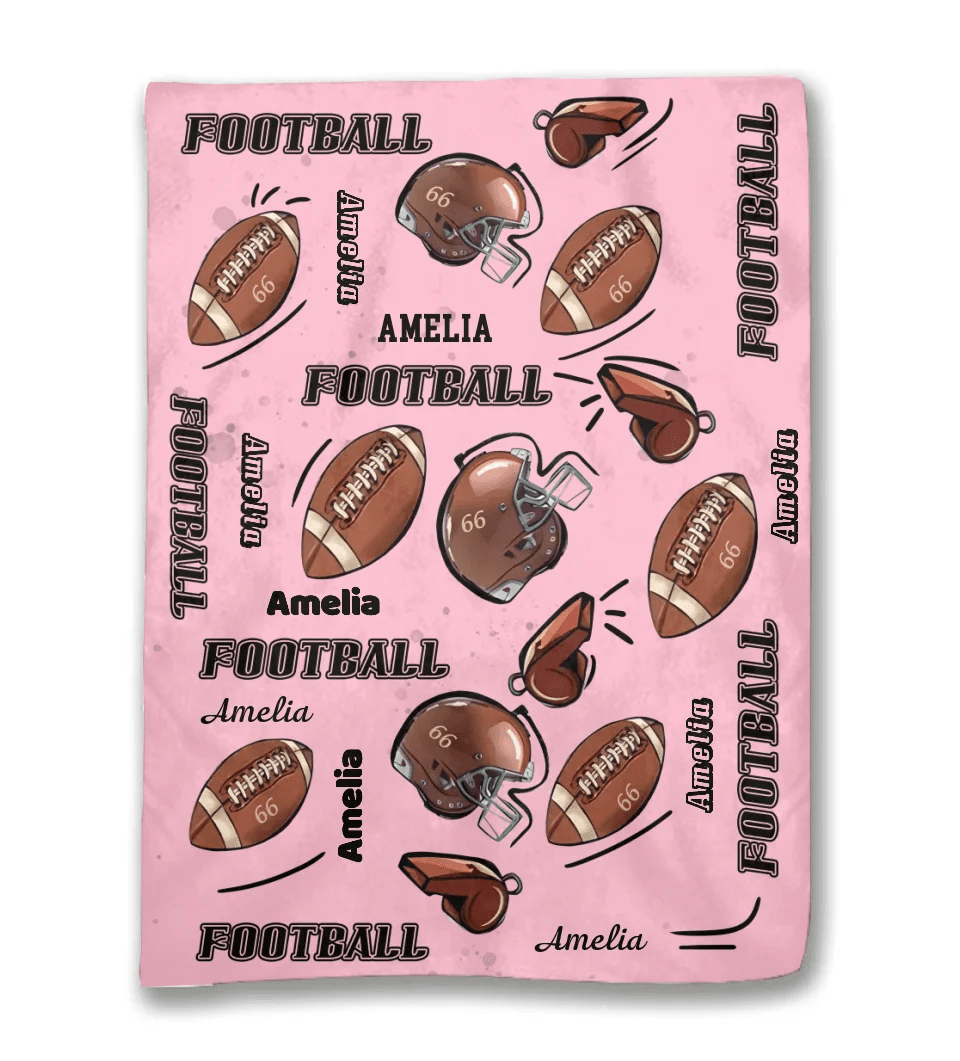 Personalized American football blanket 742478 - DiyGiftly