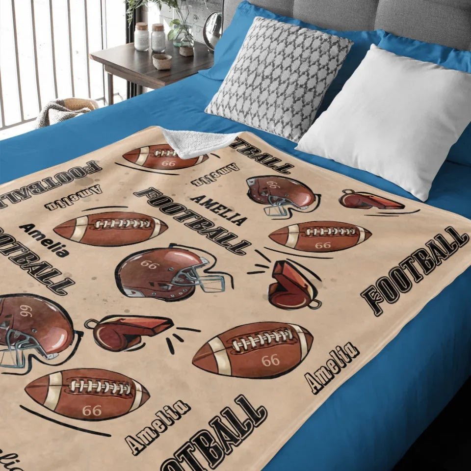Personalized American football blanket 742478 - DiyGiftly