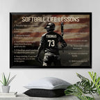 Personalized American Softball Life Lesson Poster - Gift For Softball Lovers 746762 - DiyGiftly