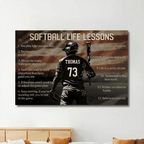 Personalized American Softball Life Lesson Poster - Gift For Softball Lovers 746762 - DiyGiftly