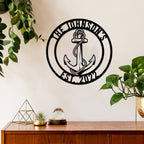 Personalized Anchor Rope Metal Sign – Custom Nautical Wall Art for Coastal Homes or Boats 148032 - DiyGiftly