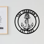 Personalized Anchor Rope Metal Sign – Custom Nautical Wall Art for Coastal Homes or Boats 148032 - DiyGiftly