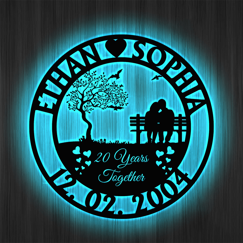 Personalized Anniversary Metal Decorations – Custom Couple Name Plaque, Wedding Gift, or Romantic Home Decor 90537728 - DiyGiftly