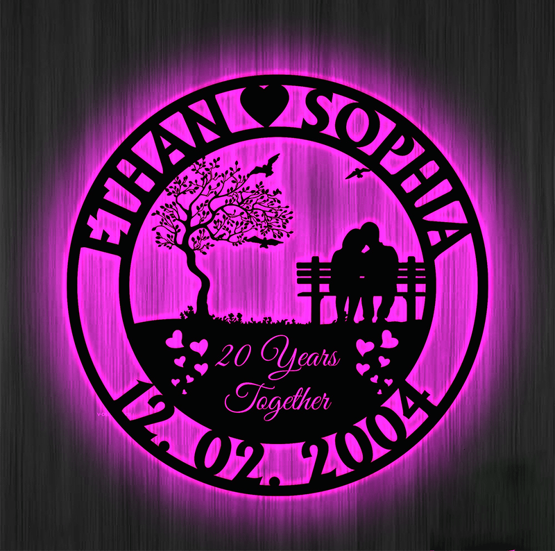 Personalized Anniversary Metal Decorations – Custom Couple Name Plaque, Wedding Gift, or Romantic Home Decor 90537728 - DiyGiftly