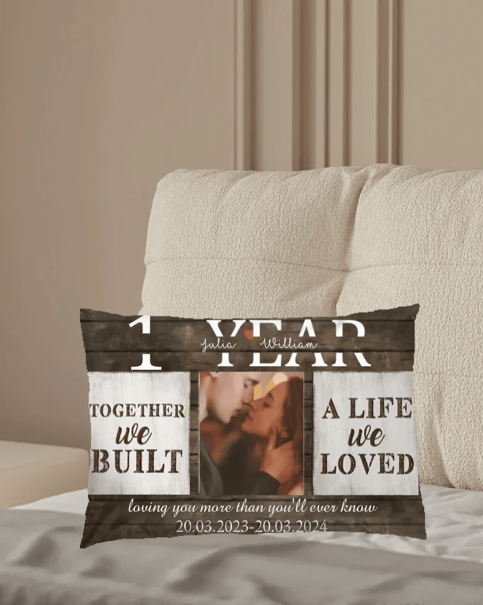 Personalized Anniversary Pillow with Couple Photo - Timeless Gift for Him & Her 707359 - B - DiyGiftly