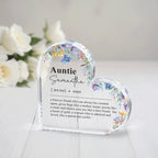 Personalized Aunt Gift, Auntie Dictionary Definition Acrylic Plaque, Aunt Gift from Nience, Auntie Gift from Nephew, Custom Gift for Aunt 524288 - DiyGiftly