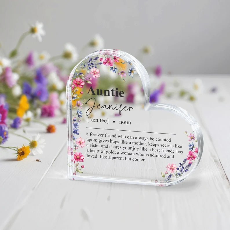 Personalized Aunt Gift, Auntie Dictionary Definition Acrylic Plaque, Aunt Gift from Nience, Auntie Gift from Nephew, Custom Gift for Aunt 524288 - DiyGiftly