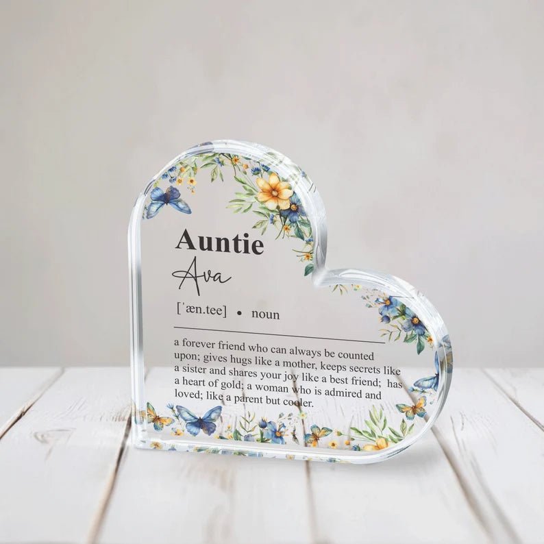 Personalized Aunt Gift, Auntie Dictionary Definition Acrylic Plaque, Aunt Gift from Nience, Auntie Gift from Nephew, Custom Gift for Aunt 524288 - DiyGiftly