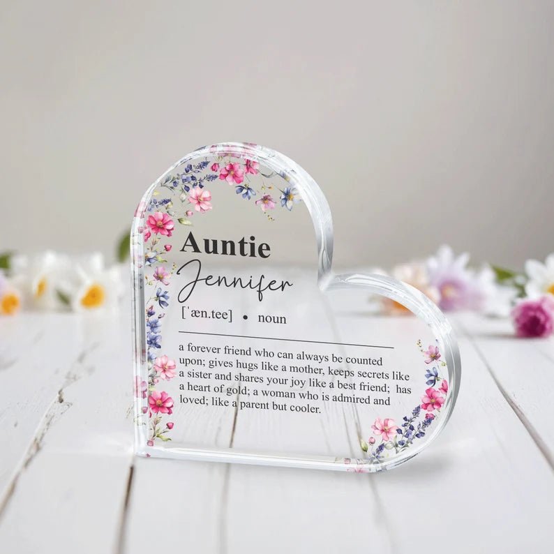 Personalized Aunt Gift, Auntie Dictionary Definition Acrylic Plaque, Aunt Gift from Nience, Auntie Gift from Nephew, Custom Gift for Aunt 524288 - DiyGiftly