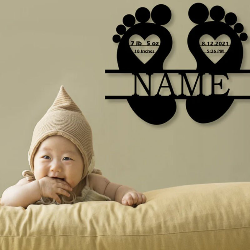 Personalized Baby Birth Metal Placards – Custom Newborn Name Sign, Birth Stats Keepsake, Nursery Wall Decor, Baby Shower Gift, New Parent Present, Custom Engraved Metal Baby Announcement Sign 25353472 - DiyGiftly