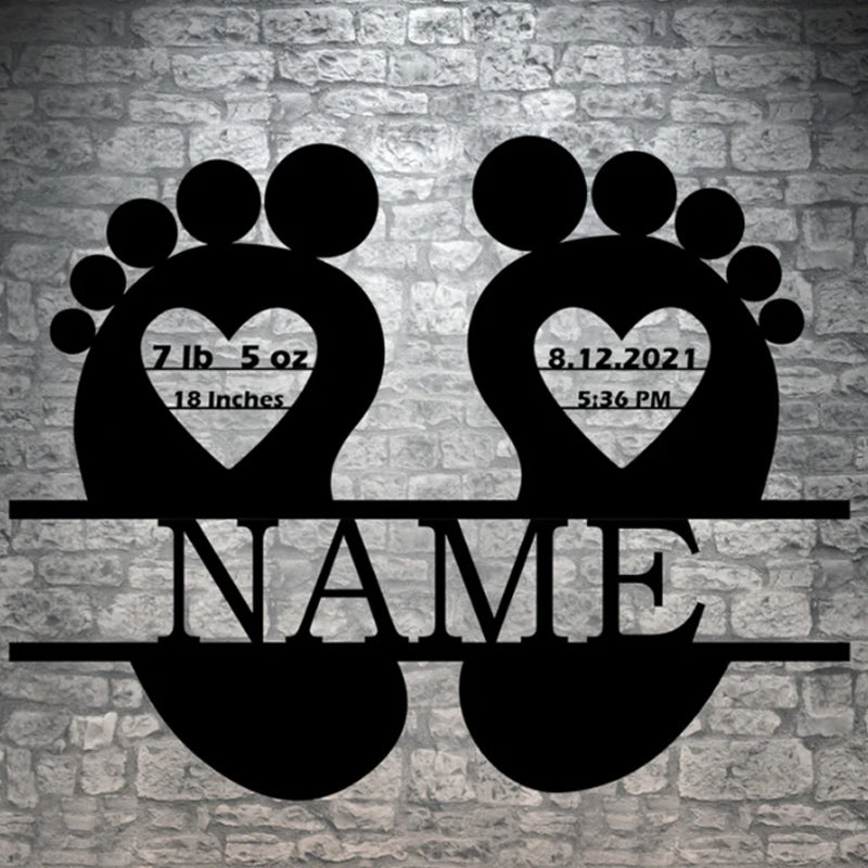 Personalized Baby Birth Metal Placards – Custom Newborn Name Sign, Birth Stats Keepsake, Nursery Wall Decor, Baby Shower Gift, New Parent Present, Custom Engraved Metal Baby Announcement Sign 25353472 - DiyGiftly