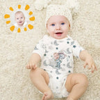 Personalized Baby Face Bunny Cotton Onesie – Custom Infant Easter Gift - DiyGiftly