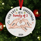 Personalized Baby's First Christmas As A Family Ornament Christmas Tree Decoration for Christmas Gifts - DiyGiftly
