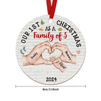 Personalized Baby's First Christmas As A Family Ornament Christmas Tree Decoration for Christmas Gifts - DiyGiftly